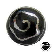 Ball 1-1/16 inch Black Swirl - each