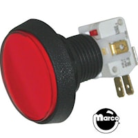 Pushbutton 1-1/2 inch round red illuminated