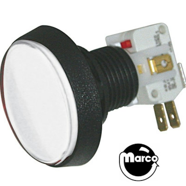 Pushbutton 1-1/2 inch round white illuminated