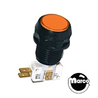 Pushbutton 1 inch round orange