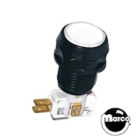 Pushbutton 1 inch round white