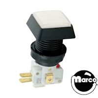 Pushbutton 1 inch square white