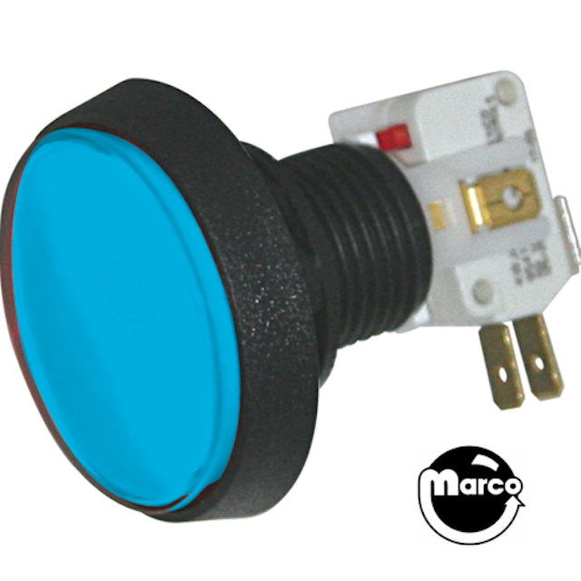 Pushbutton 2 inch round blue