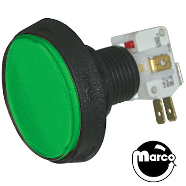 Pushbutton 2 inch round green