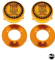 BLACK PYRAMID (Bally) Pop Bumper Cap Set