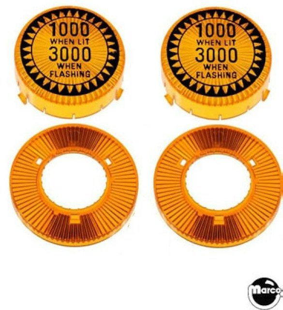 BLACK PYRAMID (Bally) Pop bumper cap set