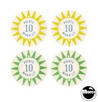 CENTRAL PARK (Gottlieb) Pop bumper cap set (4)