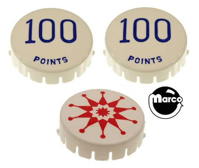 CLEOPATRA (Gottlieb) Pop bumper cap set (3)