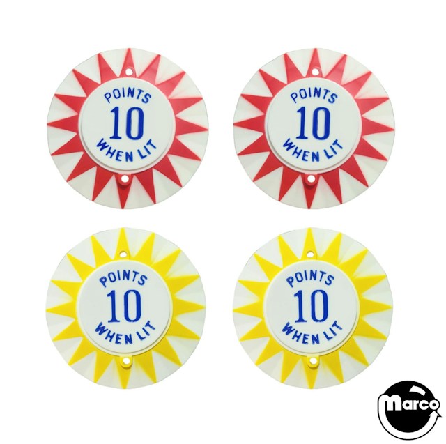 DANCING LADY (Gottlieb) Pop bumper cap set (4)