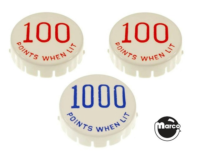 FAR OUT (Gottlieb) Pop bumper cap set (3)