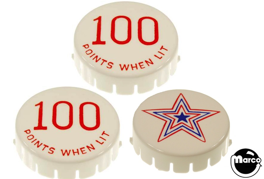 FAST DRAW (Gottlieb) Pop bumper cap set (3)