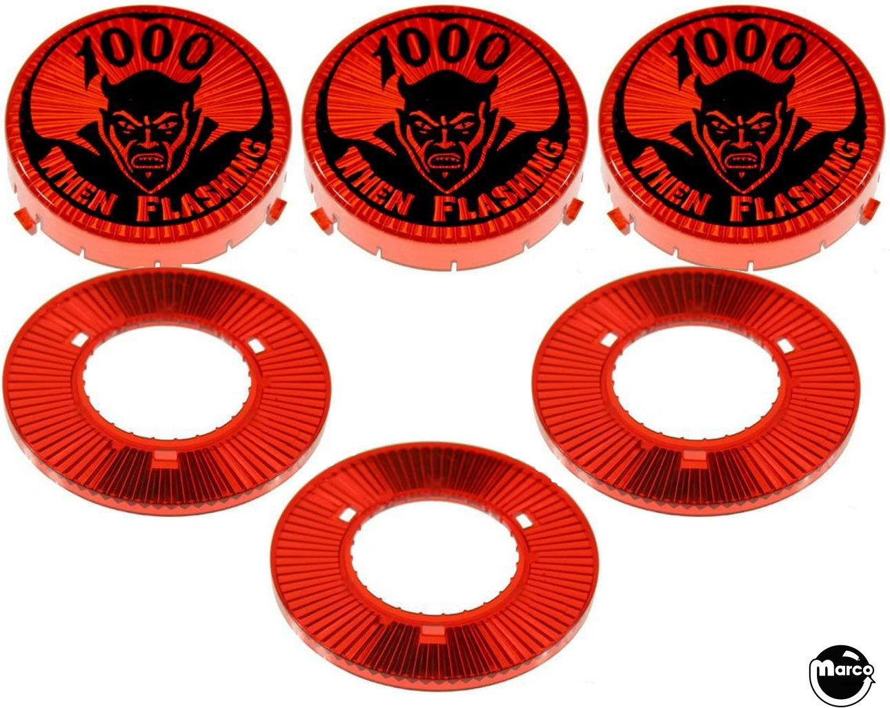FIREBALL II (Bally) Pop bumper cap set
