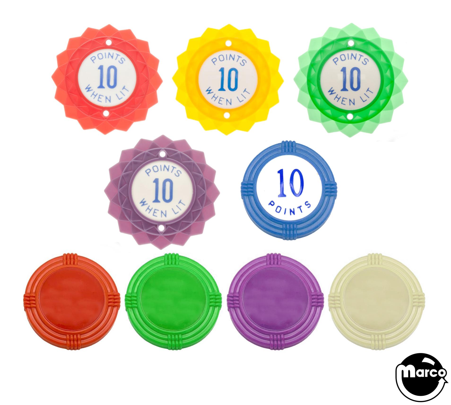 FLYING CHARIOTS (Gottlieb) Pop bumper cap set (9)