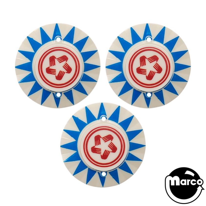 HARLEM GLOBETROTTERS (Bally) Pop bumper cap set - BLUE