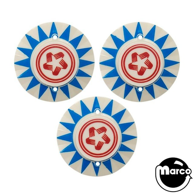HARLEM GLOBETROTTERS (Bally) Pop bumper cap set - BLUE