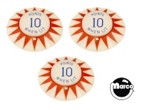 KING OF DIAMONDS (Gottlieb) Pop bumper cap set (3)