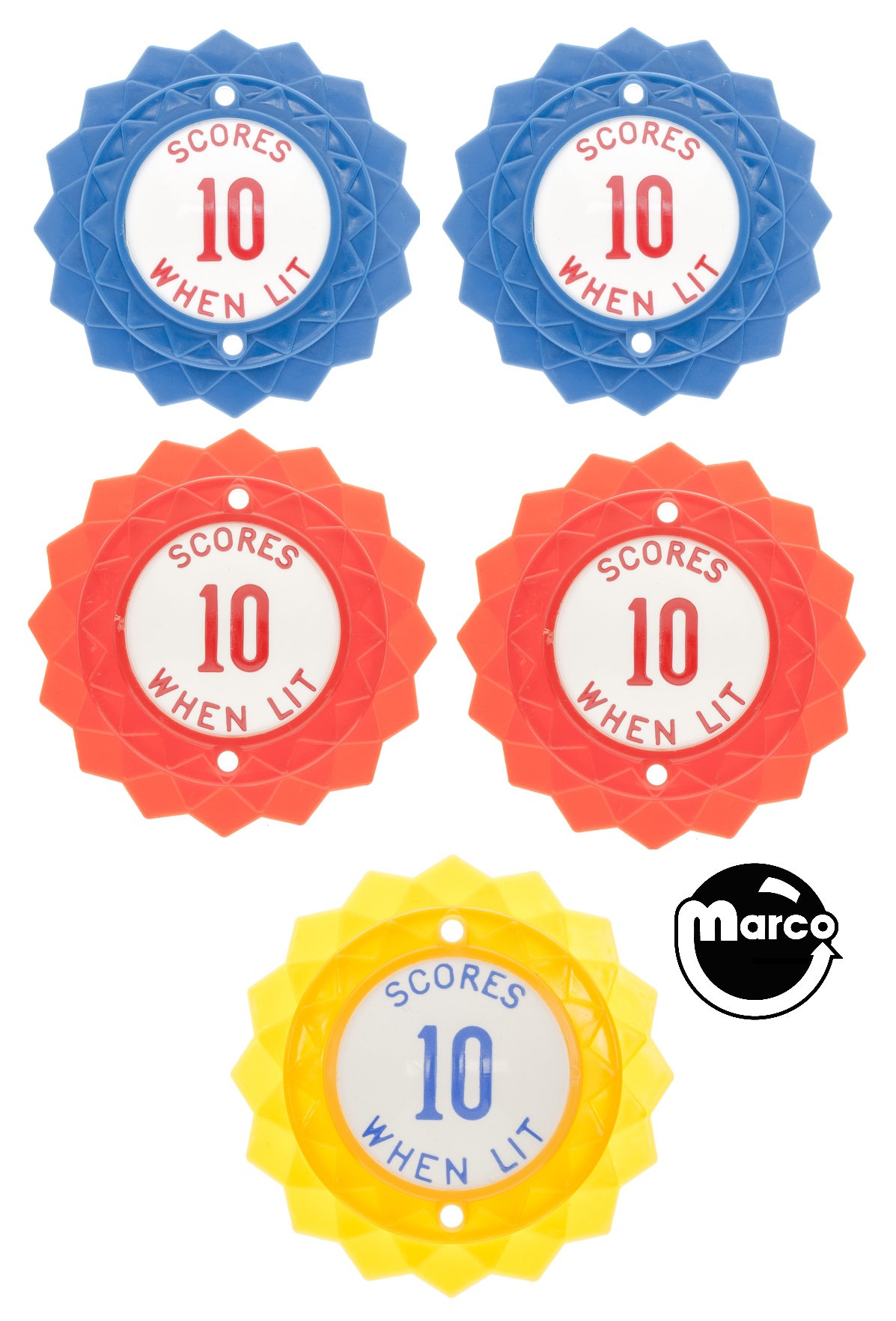 MONTE CARLO (Bally 1964) Pop bumper cap set