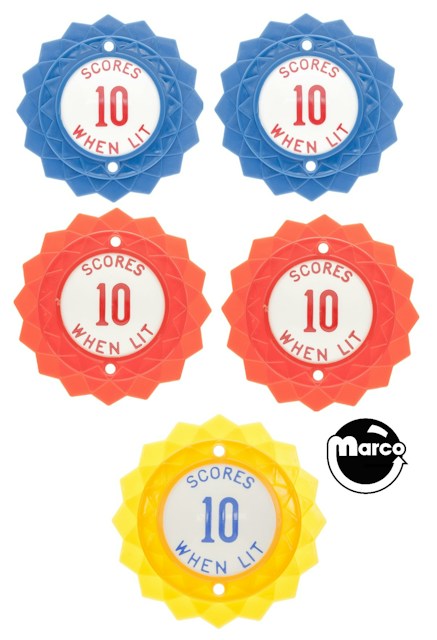MONTE CARLO (Bally 1964) Pop bumper cap set
