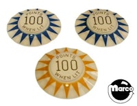 ODDS AND EVENS (Bally) Pop bumper cap set