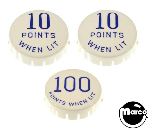 ROLLER COASTER (Gottlieb) Pop bumper cap set (3)