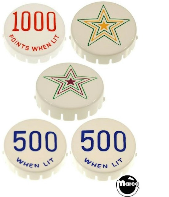 SHIP AHOY (Gottlieb 1976) Pop bumper cap set (5)