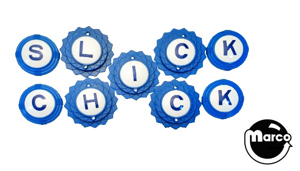SLICK CHICK (Gottlieb) Pop bumper cap set (9)
