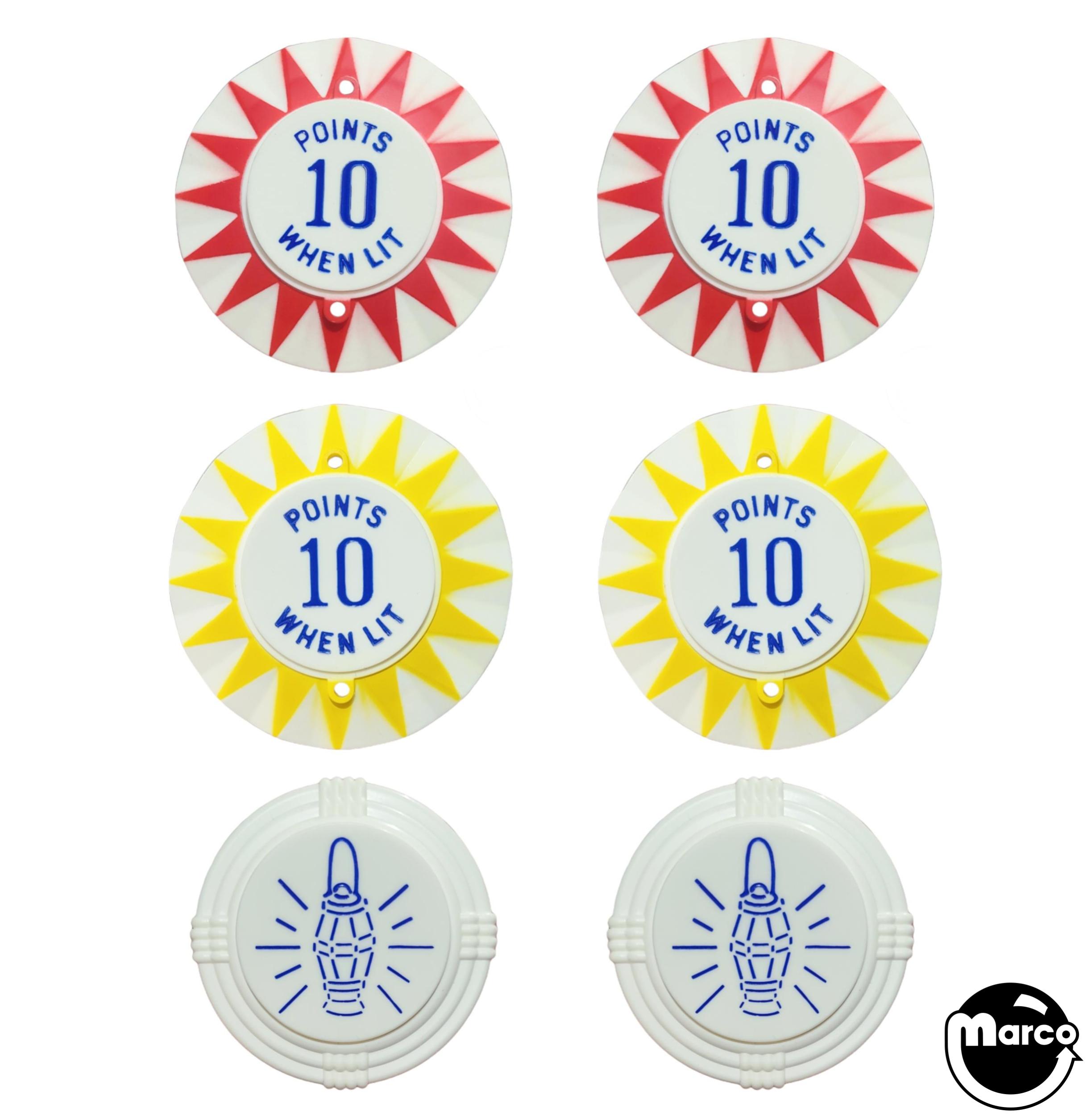 SUBWAY (Gottlieb) Pop bumper cap set (6)