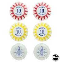 SUBWAY (Gottlieb) Pop bumper cap set (6)