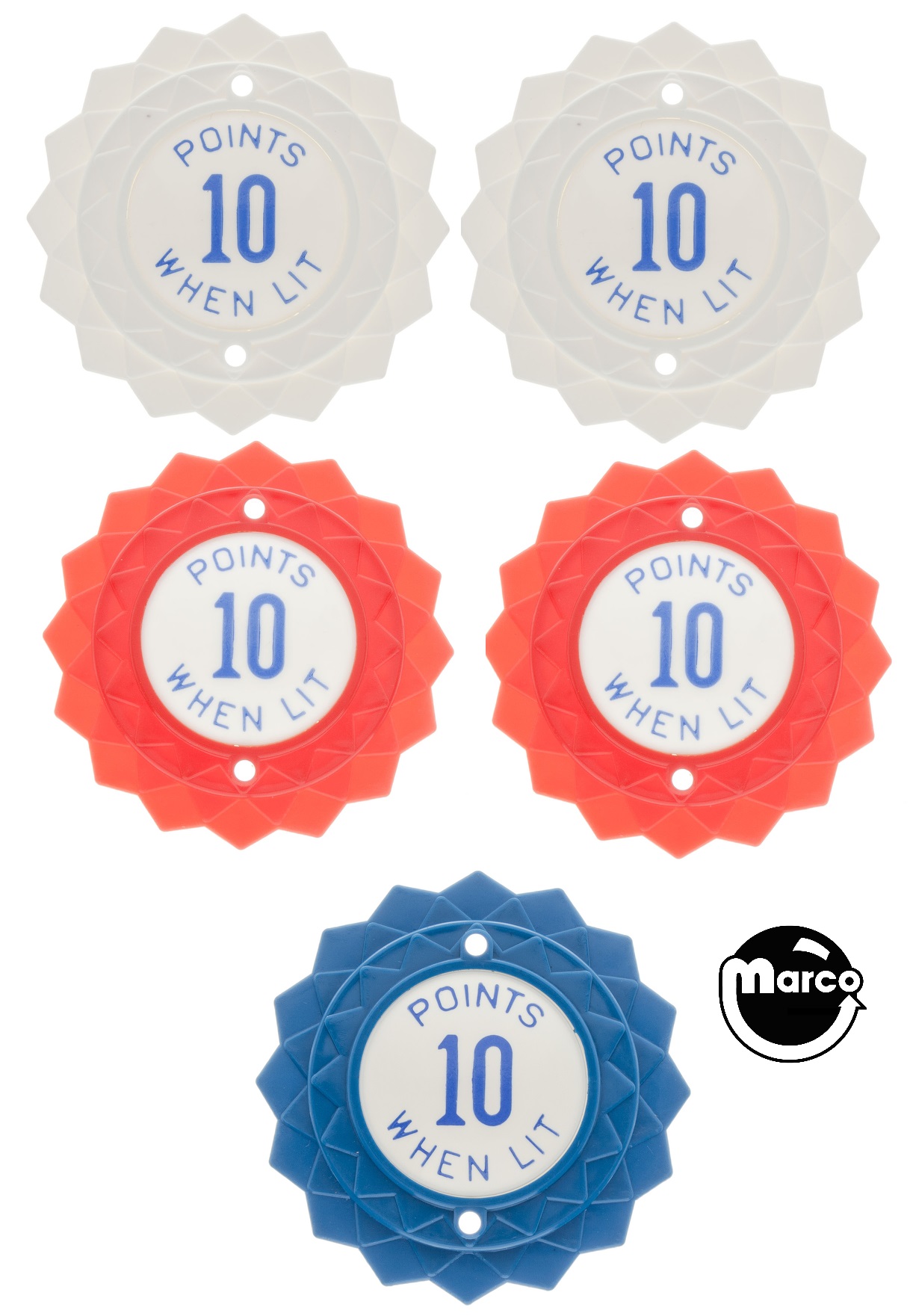 SWEET HEARTS (Gottlieb) Pop bumper cap set (5)