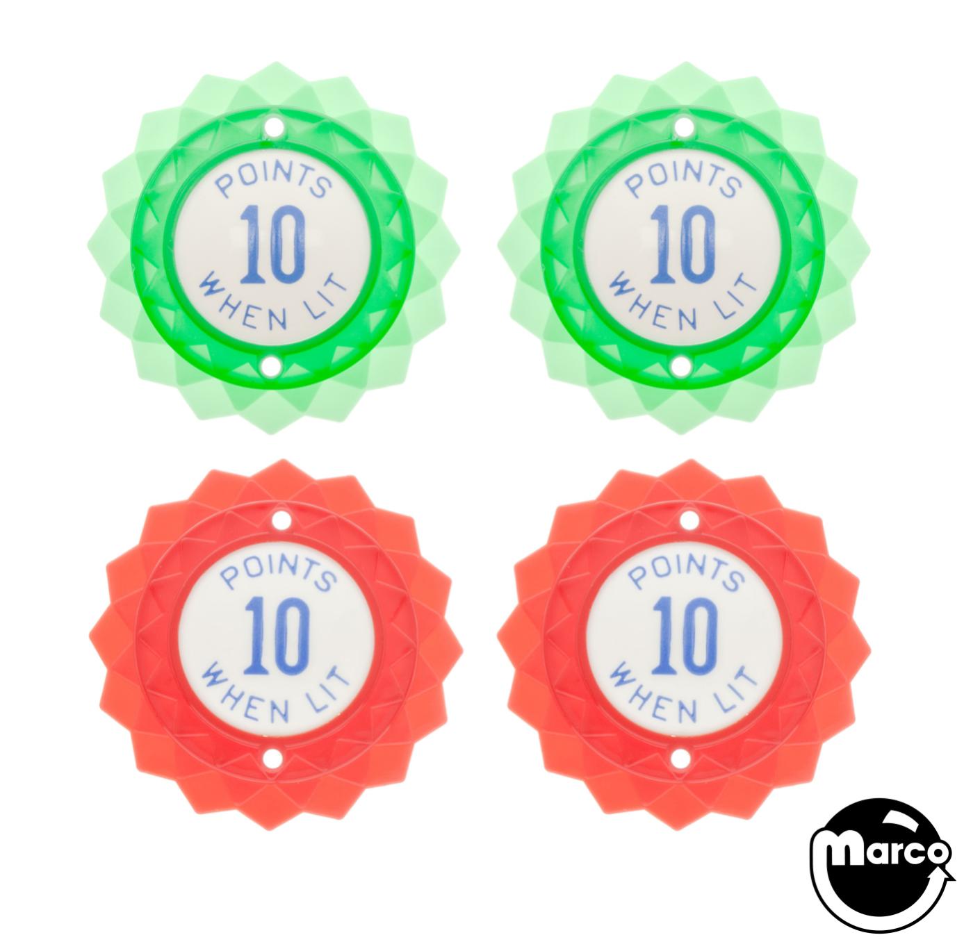 TROPIC ISLE (Gottlieb) Pop bumper cap set (4)
