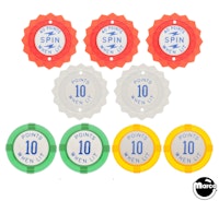 WORLD FAIR (Gottlieb 1964) Pop bumper cap set (9)