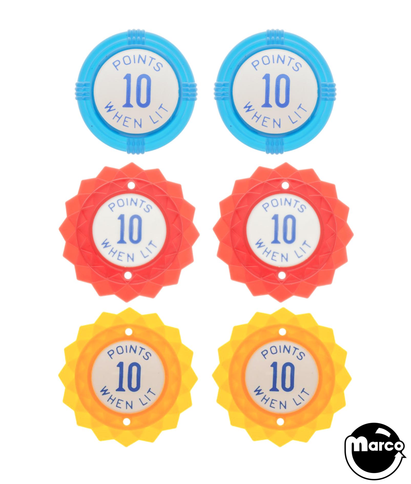SUNSET (Gottlieb) Pop bumper cap set (6)