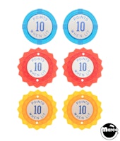 SUNSET (Gottlieb) Pop bumper cap set (6)