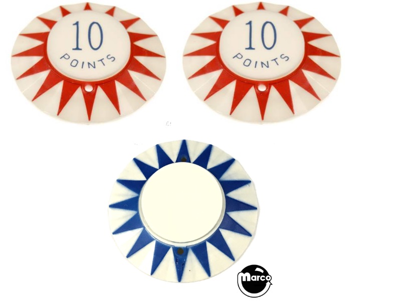 GUN SMOKE (Chicago Coin) Pop bumper cap set (3)