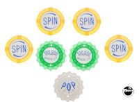 ROYAL FLUSH (Gottlieb 1957) Pop bumper cap set (7)
