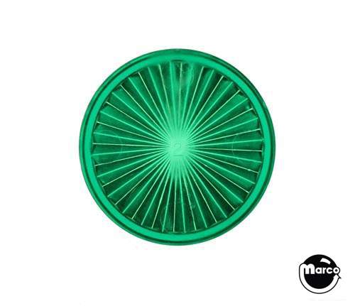 Insert - round 1-1/2 inch clear green starburst