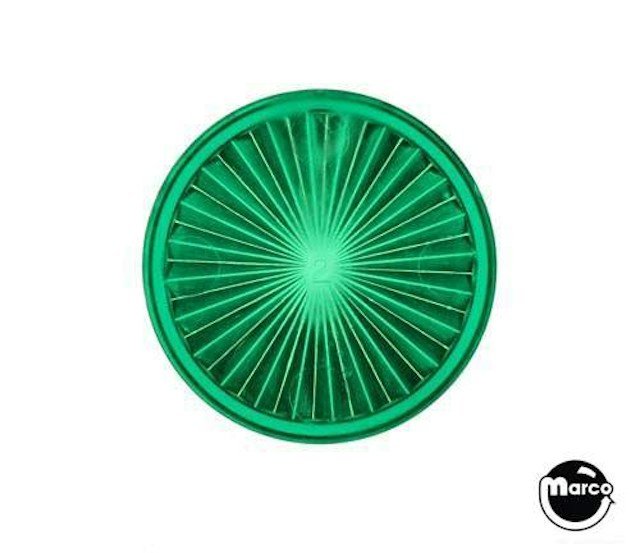 Insert - round 1-1/2 inch clear green starburst