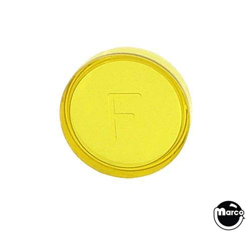 Playfield insert 1" round Yellow trans