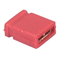 Shorting block jumper - red