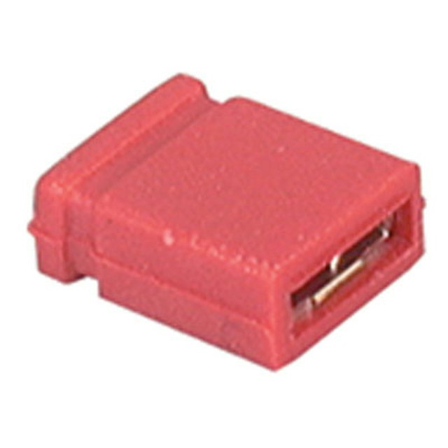 Shorting block jumper - red