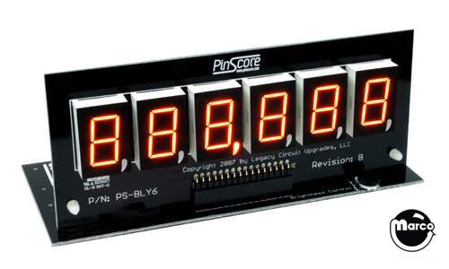 PS-2518-21 - PINSCORE Display 6 Digit Bally / Stern - Marco