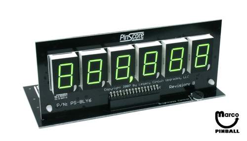 PINSCORE Display 6 Digit Bly/Stern GREEN