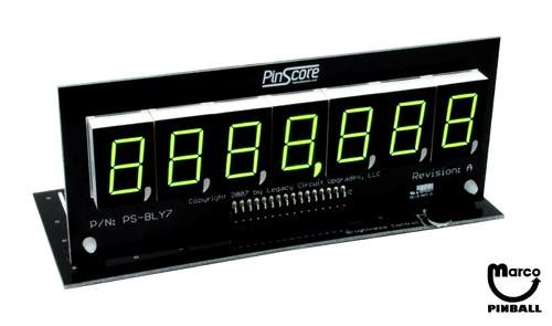 DISCONTINUED PINSCORE Display 7 Digit Bally GREEN