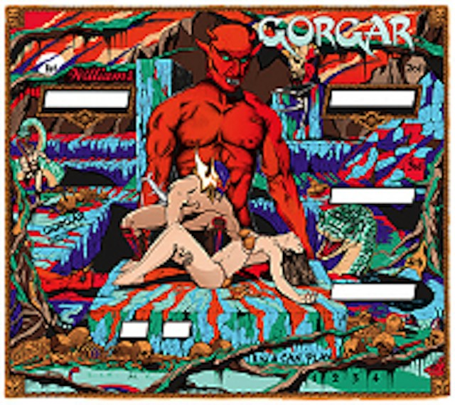 GORGAR (Williams) Backglass