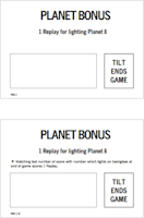 ROCKET III (Bally) Score Cards
