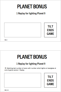 ROCKET III (Bally) Score Cards