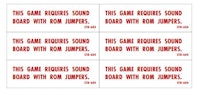 Sound board with jumpers decals Williams