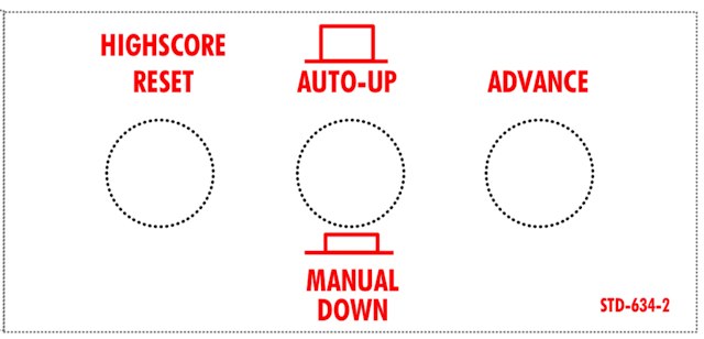 Service switch decal Williams 3 button