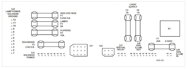 Fuse chart decal Williams Sys 11