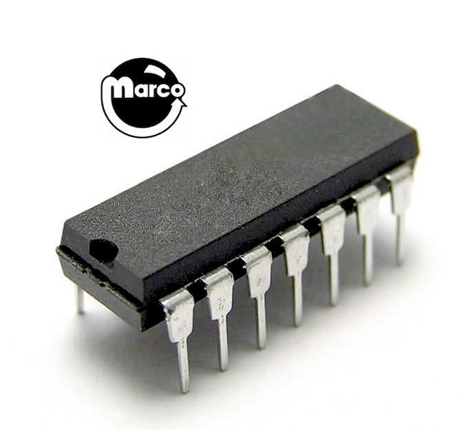IC - 14 pin DIP J-FET Quad OP Amp